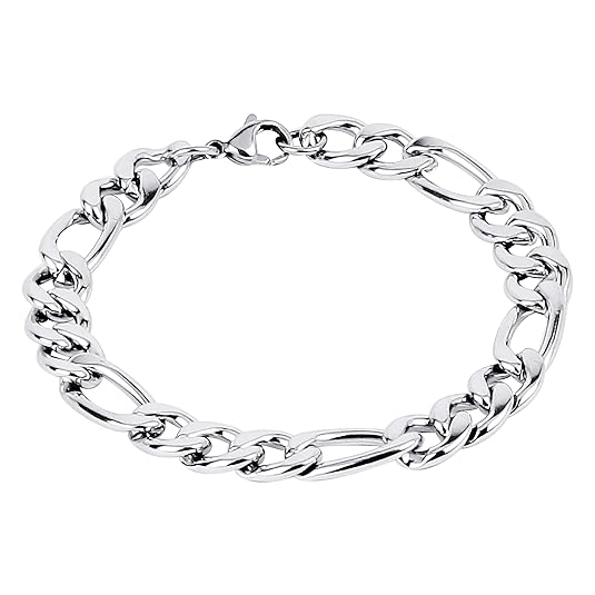 Necklace Chain Bracelet Silver Plated Stainless Steel Chain Style For Men