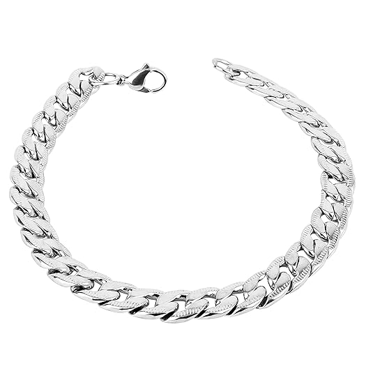 Necklace Chain Bracelet Silver Plated Stainless Steel Chain Style Silver Bracelet For Men