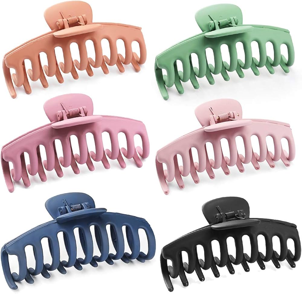 Large Round & Rectangle Clutchers for Women & Girls with Thick, Thin, Curly, Straight