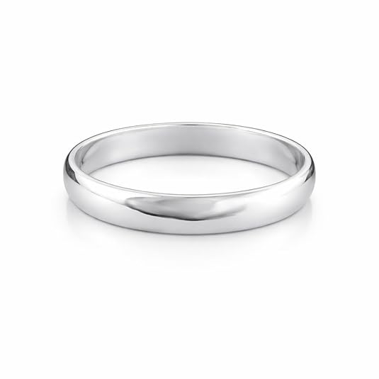 Sterling Silver Plain Band Ring for Daily Use for Men & Women