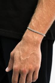 Silver Stainless Steel Chain Bracelet Boys