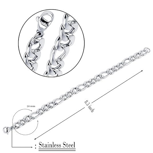 Necklace Chain Bracelet Silver Plated Stainless Steel Chain Style For Men