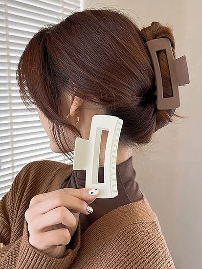 2 Pcs Large Strong Hold Clamps for Thick Thin Hair, claw clip Styling