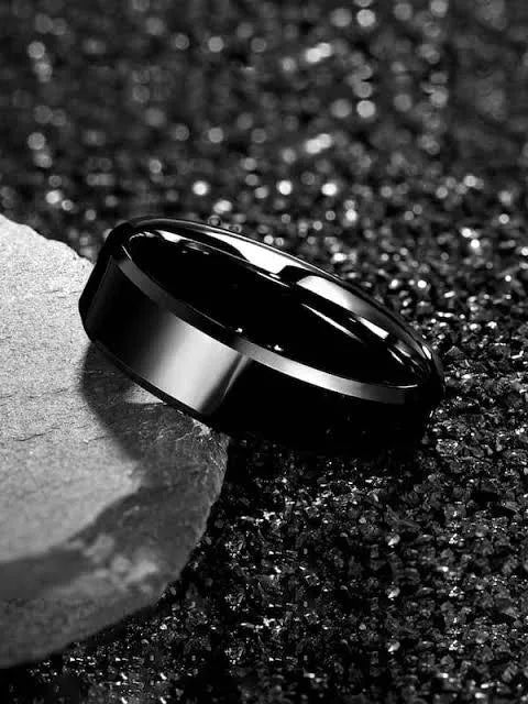 BLACK Samurai Titanium Stainless Steel Ring