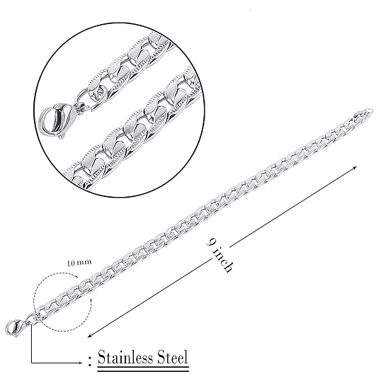 Necklace Chain Bracelet Silver Plated Stainless Steel Chain Style Silver Bracelet For Men