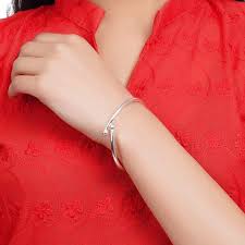 Silver Plain Pipe Kada, Bracelet for Girls & Women (Single Piece, 6 Grams)