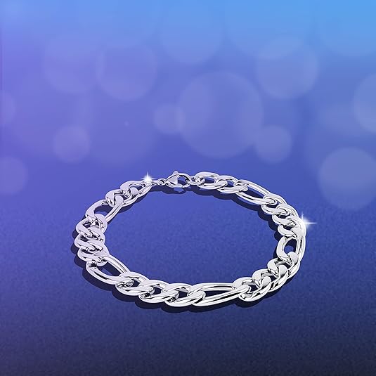 Necklace Chain Bracelet Silver Plated Stainless Steel Chain Style For Men