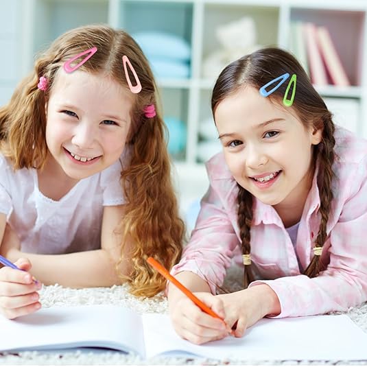 40Pcs Cute Hair Clips for Girls Kids, Colorful Alloy Bangs Hair Pins