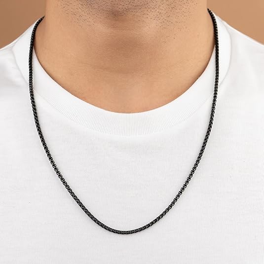 Necklace Chain for Men and Boys | Necklace Chain in Black For Men
