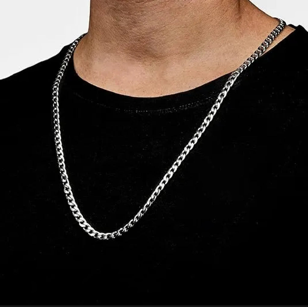 Silver starling cuban chain for men